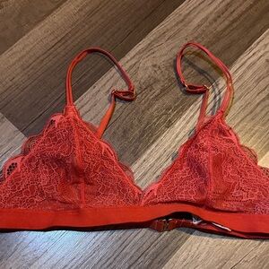 Madewell Lace Bralette in Coral